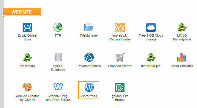 ipage - website - wordpress menus
