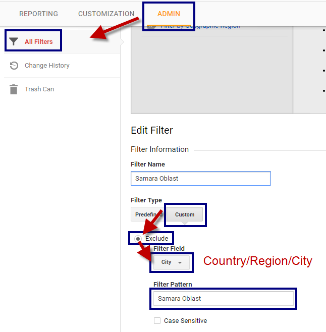 Remove referrer spams in Google Analytics