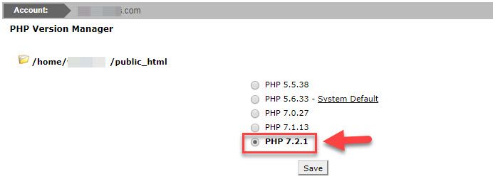 해외 호스팅 Siteground에서 폴더별로 PHP 7.0/7.1/7.2를 적용하는 방법 3