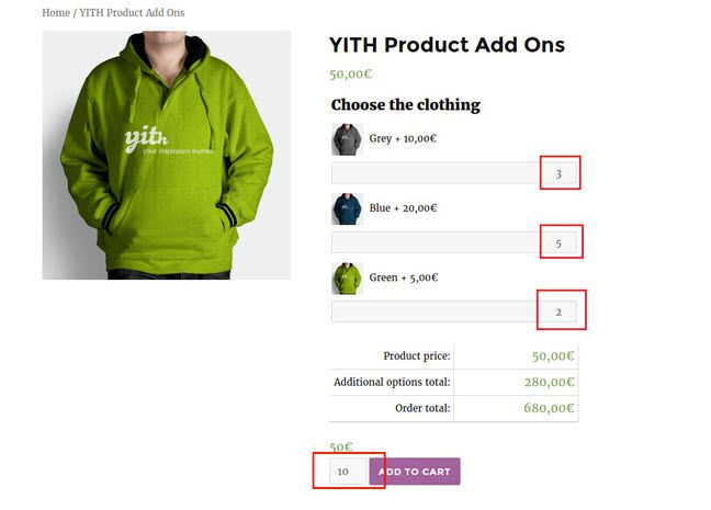 우커머스 옵션을 정교하게 지정할 수 있는 YITH WooCommerce Product Add-Ons 1